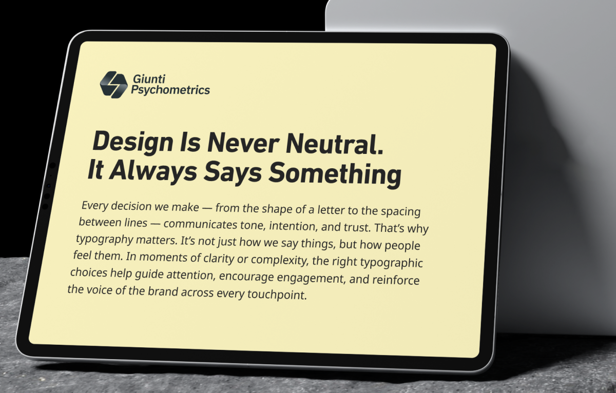 Typography in use example
